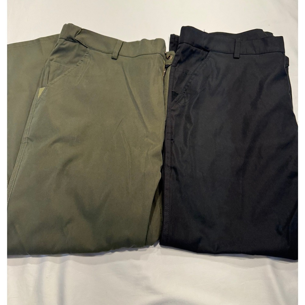 Unbranded Tactical Pants Bundle 2pk Elastic Waist 3XL-28 Black Green Excellent